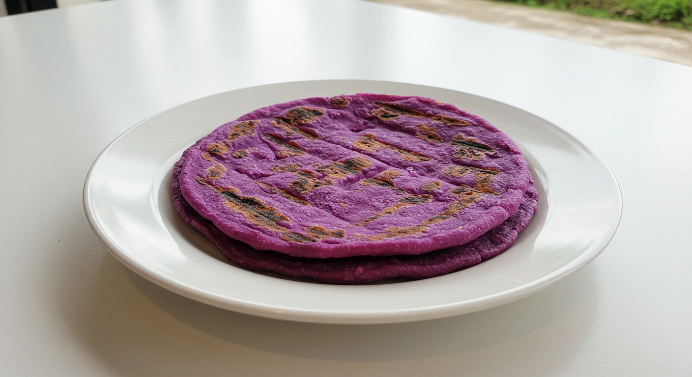Purple Sweet Potato Roti